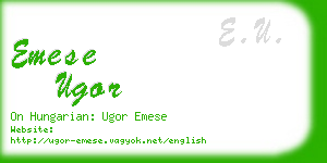 emese ugor business card